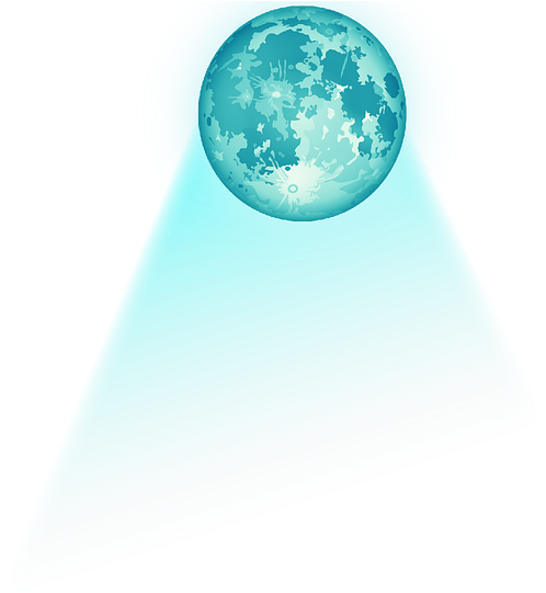 Stylized Blue Moon Illustration