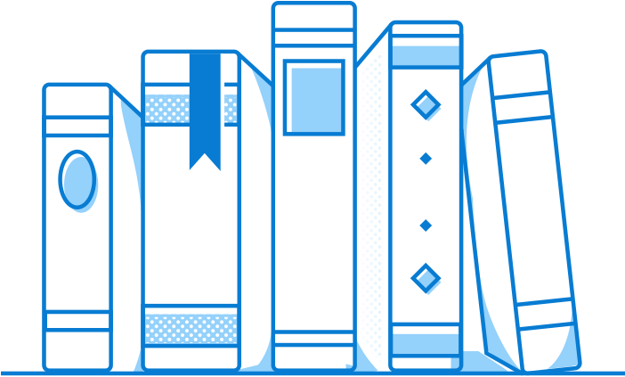 Stylized Book Spines Graphic