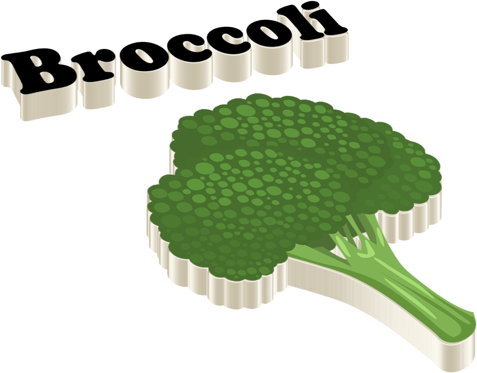 Stylized Broccoli Graphic