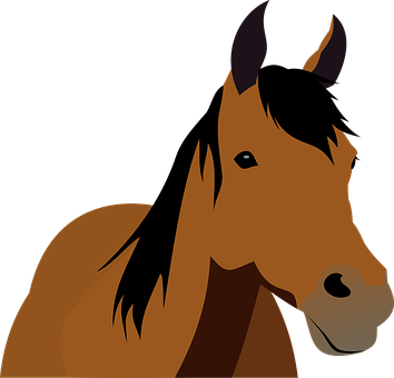 Stylized Brown Horse Vector