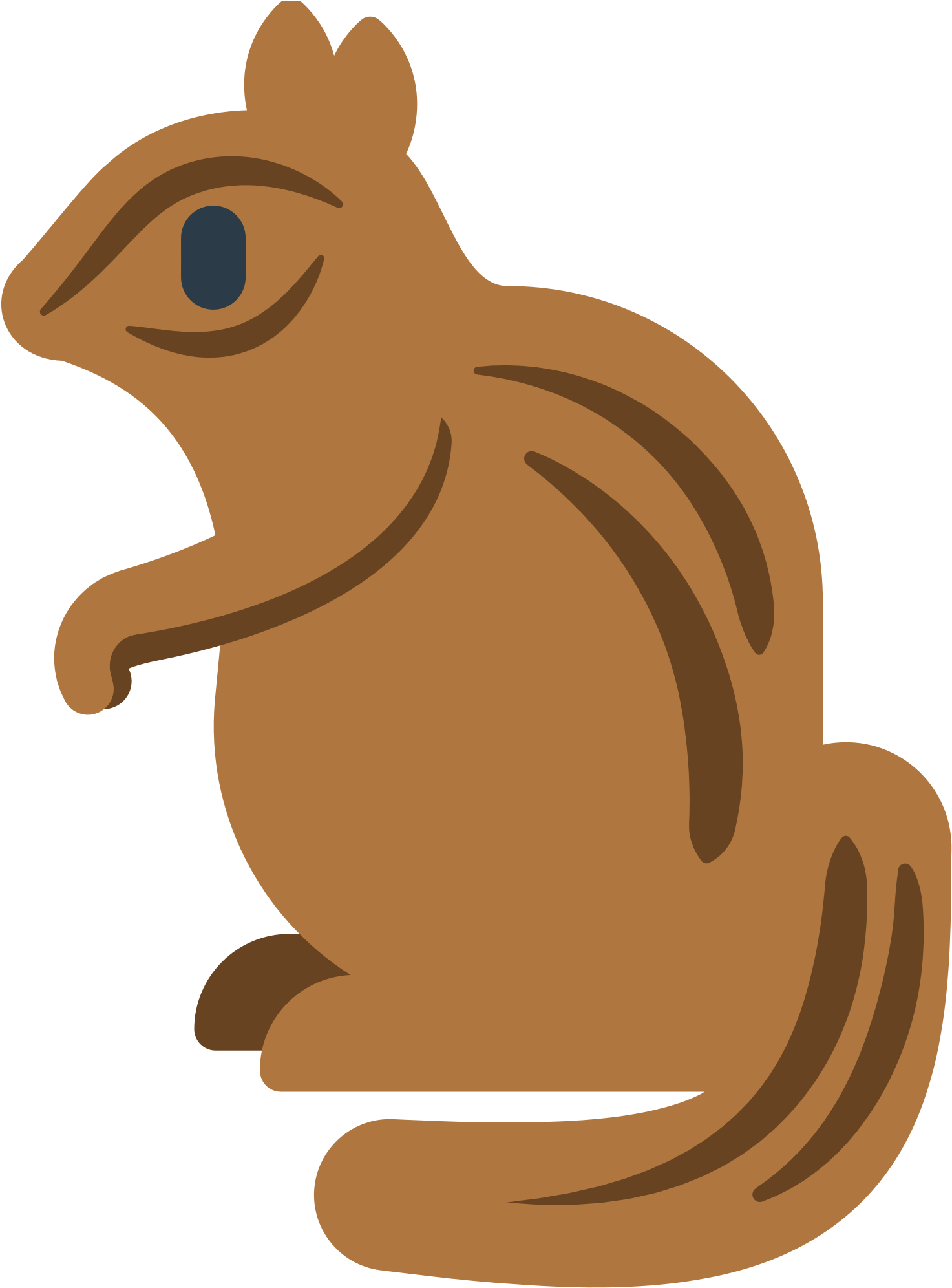 Stylized Brown Squirrel Graphic