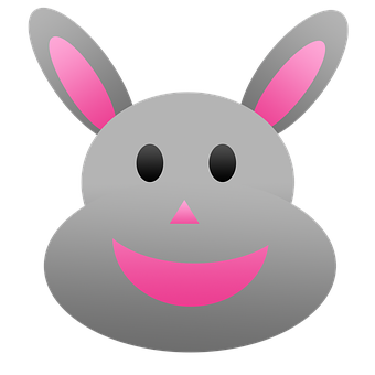 Stylized Bunny Emoji Graphic