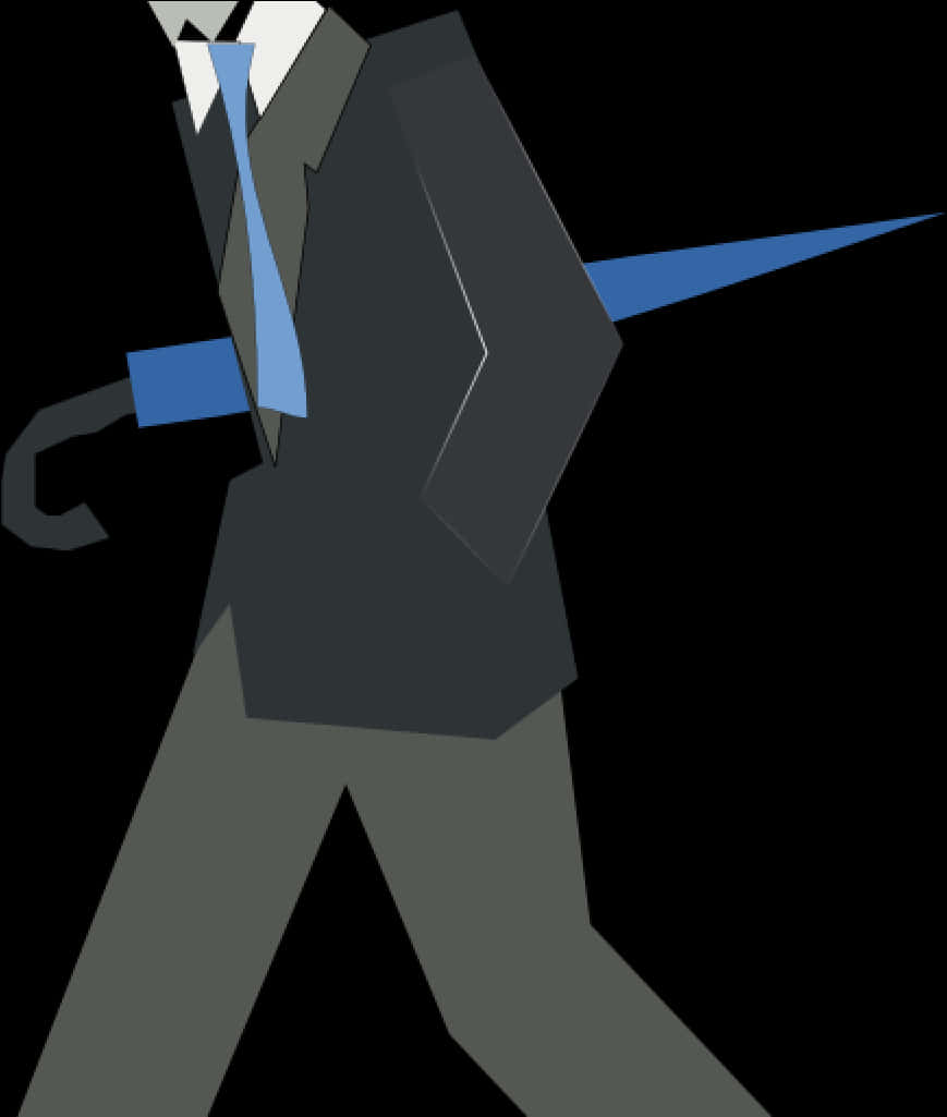 Stylized Businessman Walking