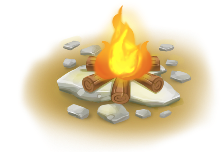 Stylized Campfire Illustration