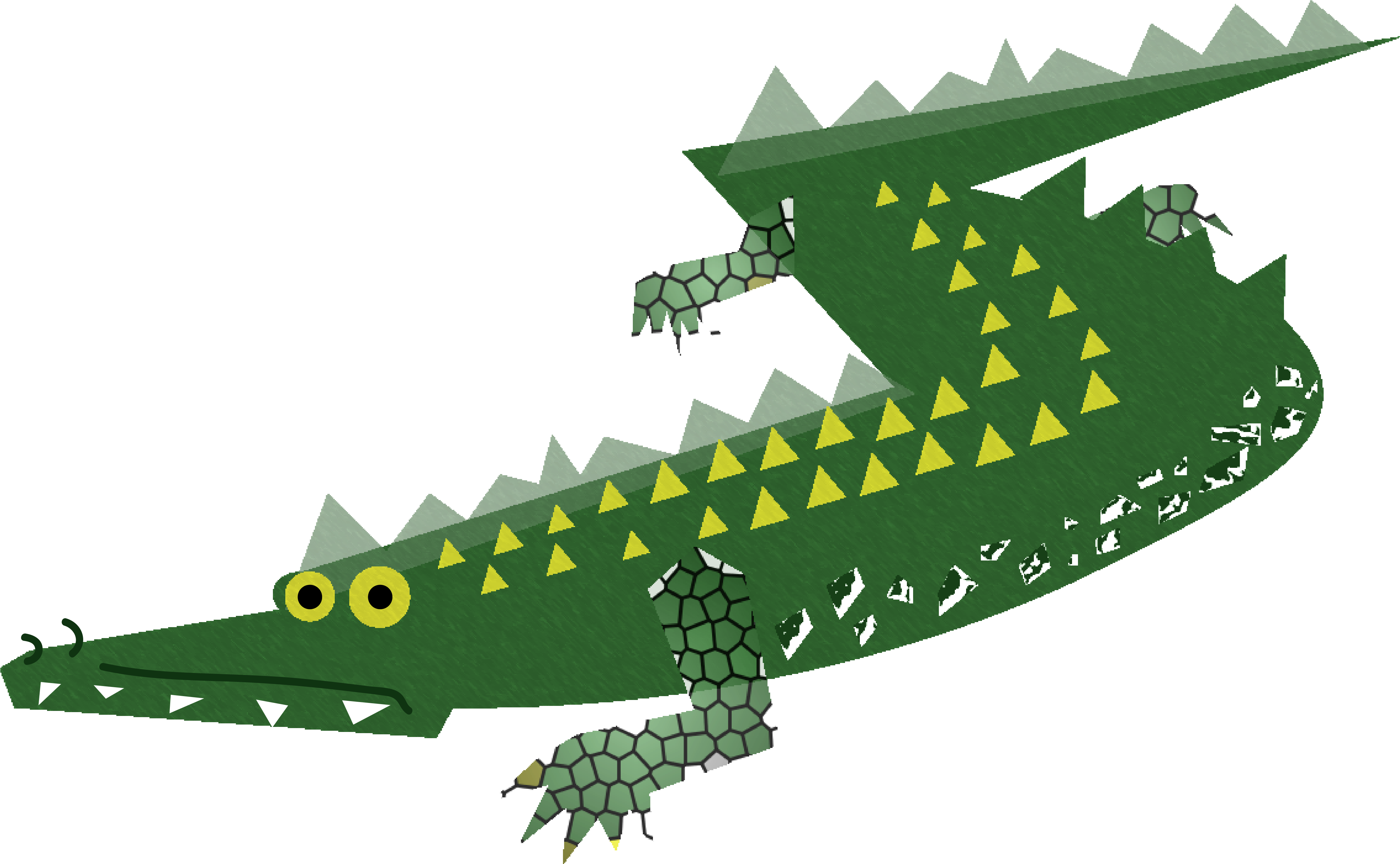 Stylized Cartoon Alligator