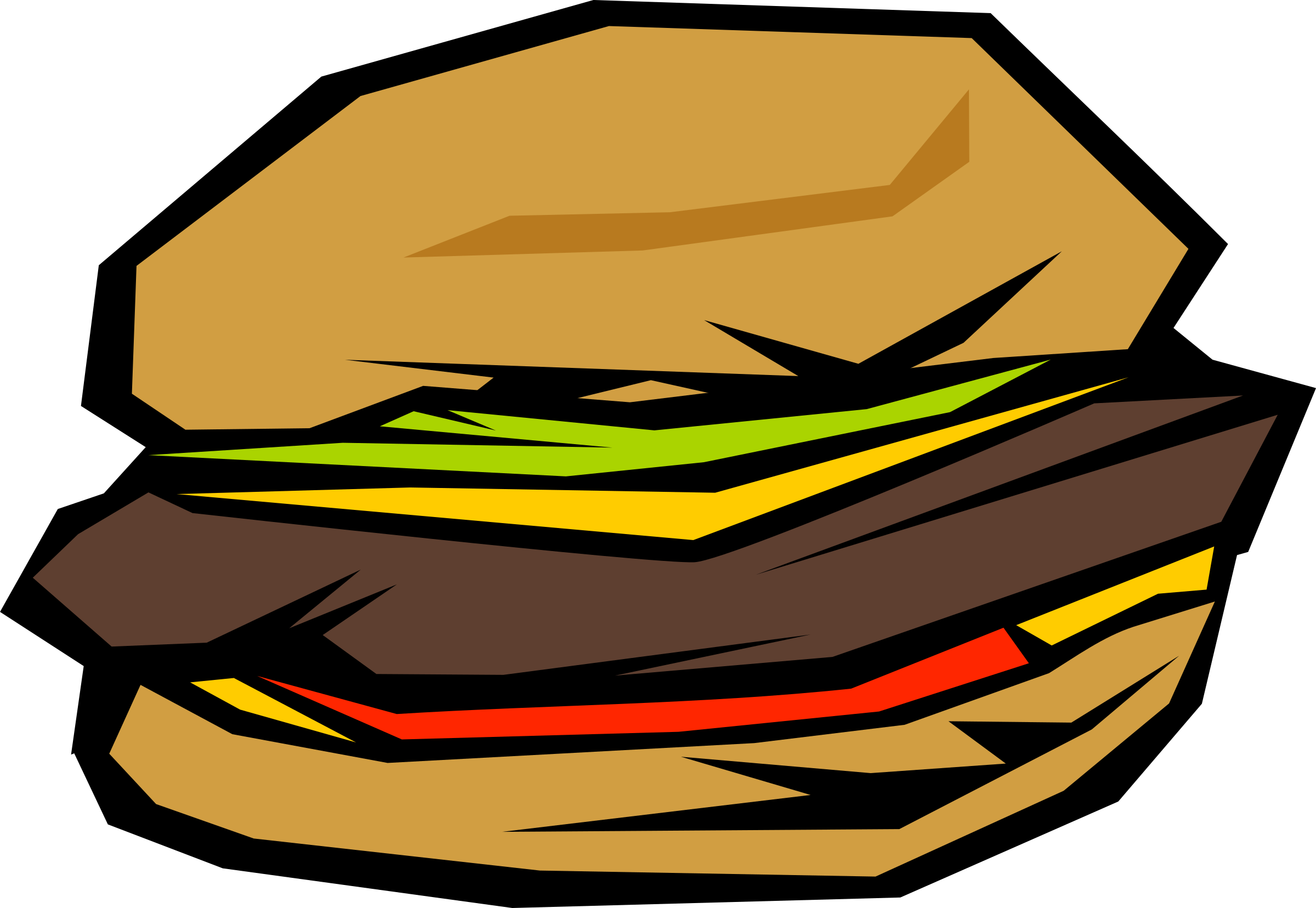 Stylized Cartoon Hamburger