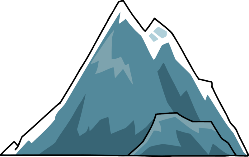 Stylized Cartoon Mountain Peak