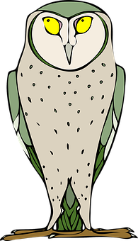 Stylized Cartoon Owl Illustration