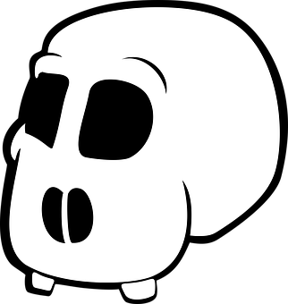 Stylized Cartoon Skull Graphic