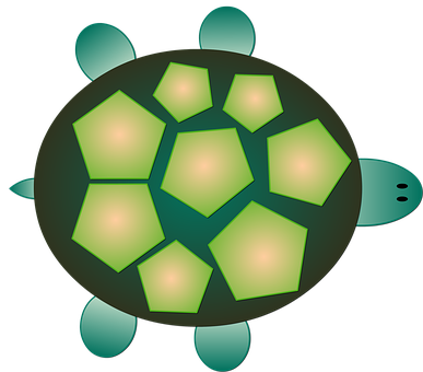 Stylized Cartoon Turtle Graphic