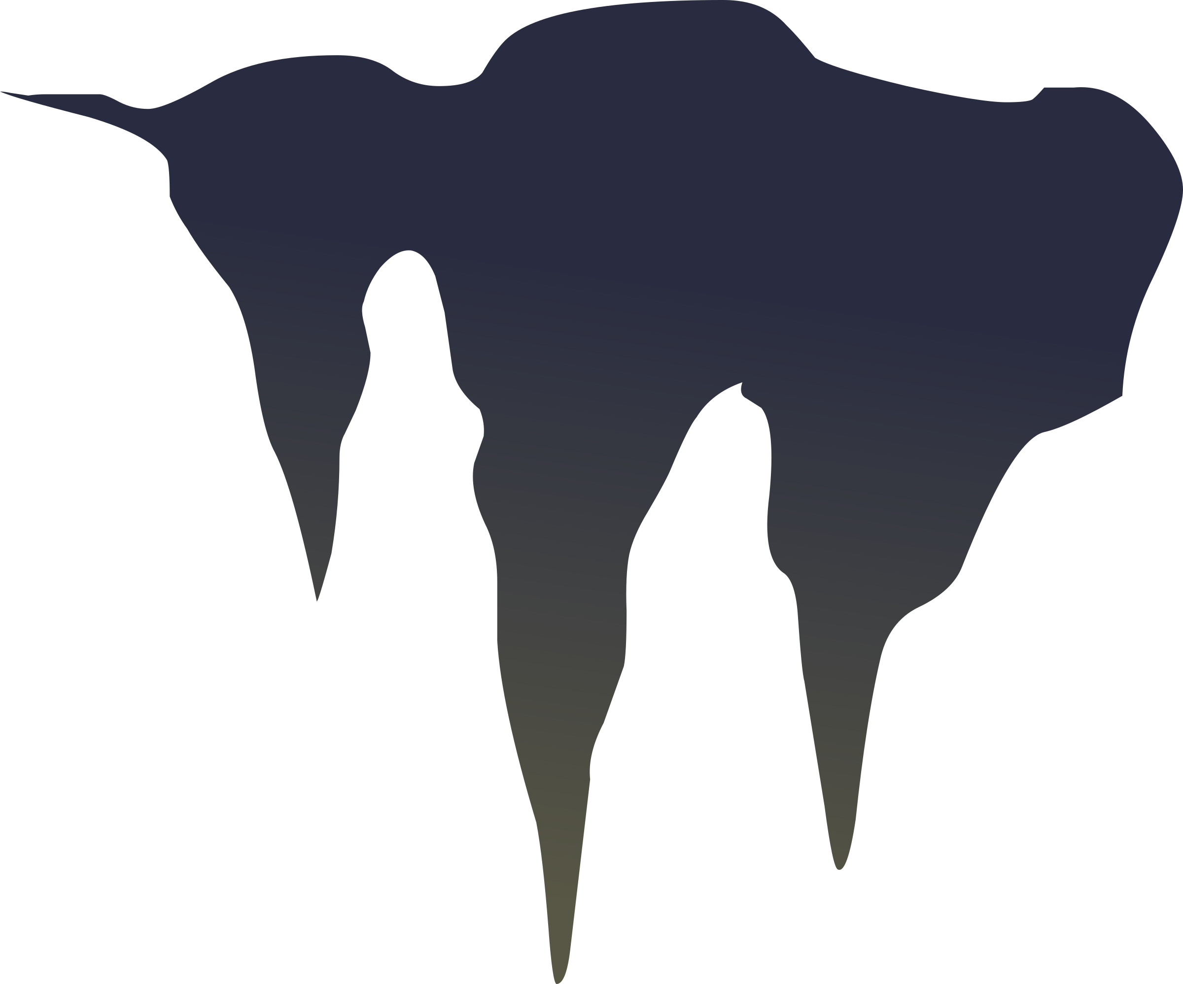 Stylized Cave Icicles Silhouette