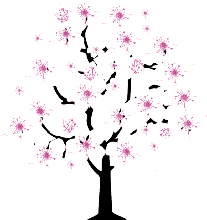 Stylized Cherry Blossom Graphic