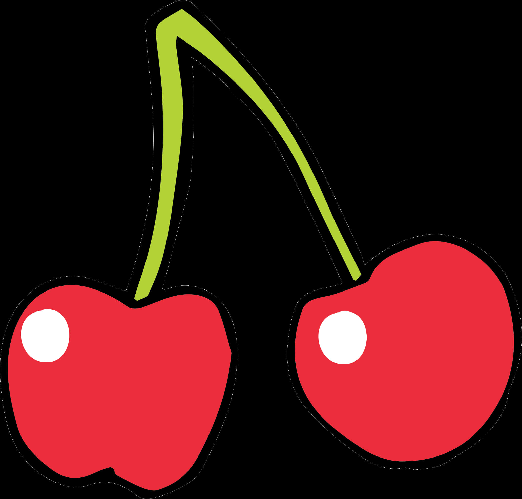 Stylized Cherry Illustration