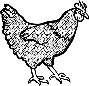 Stylized Chicken Silhouette