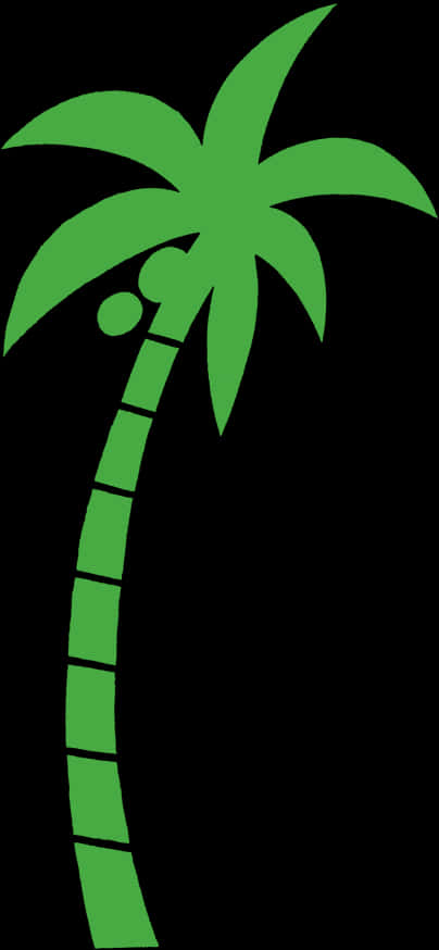 Stylized Coconut Tree Graphic