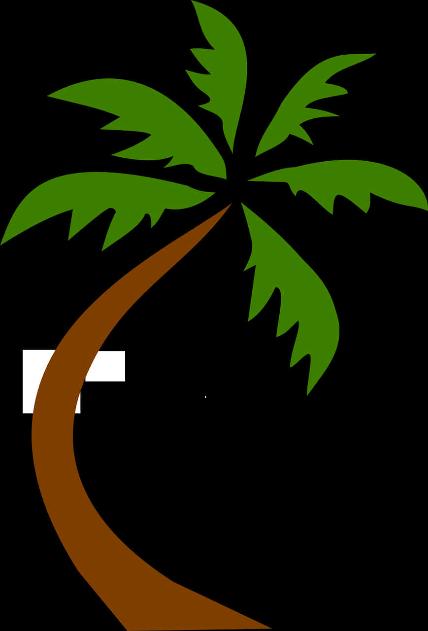 Stylized Coconut Tree Graphic