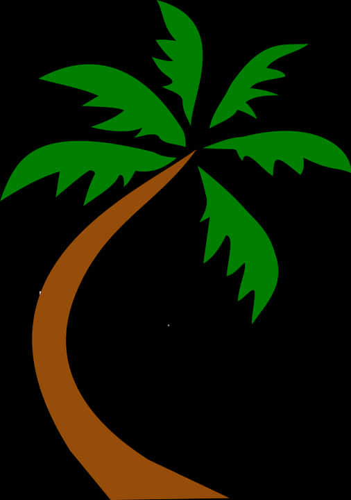 Stylized Coconut Tree Graphic