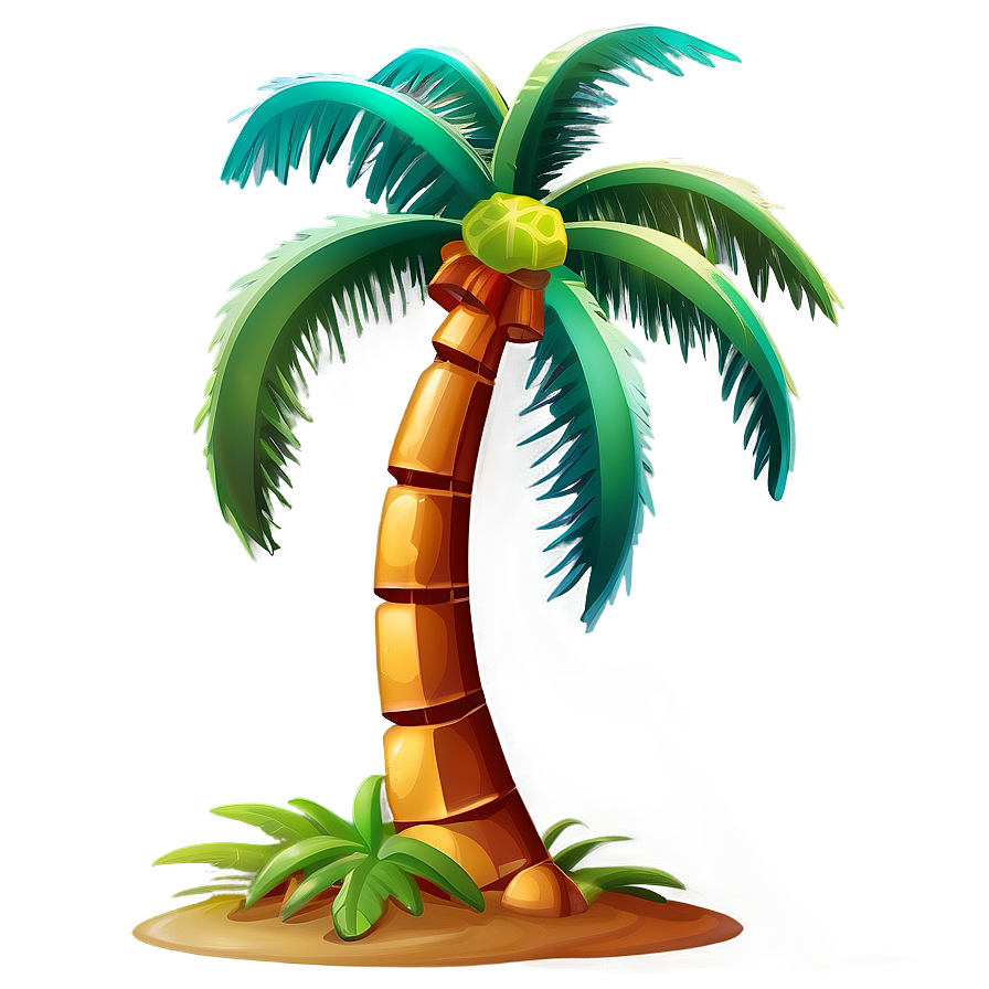 Stylized Coconut Tree Png 06202024