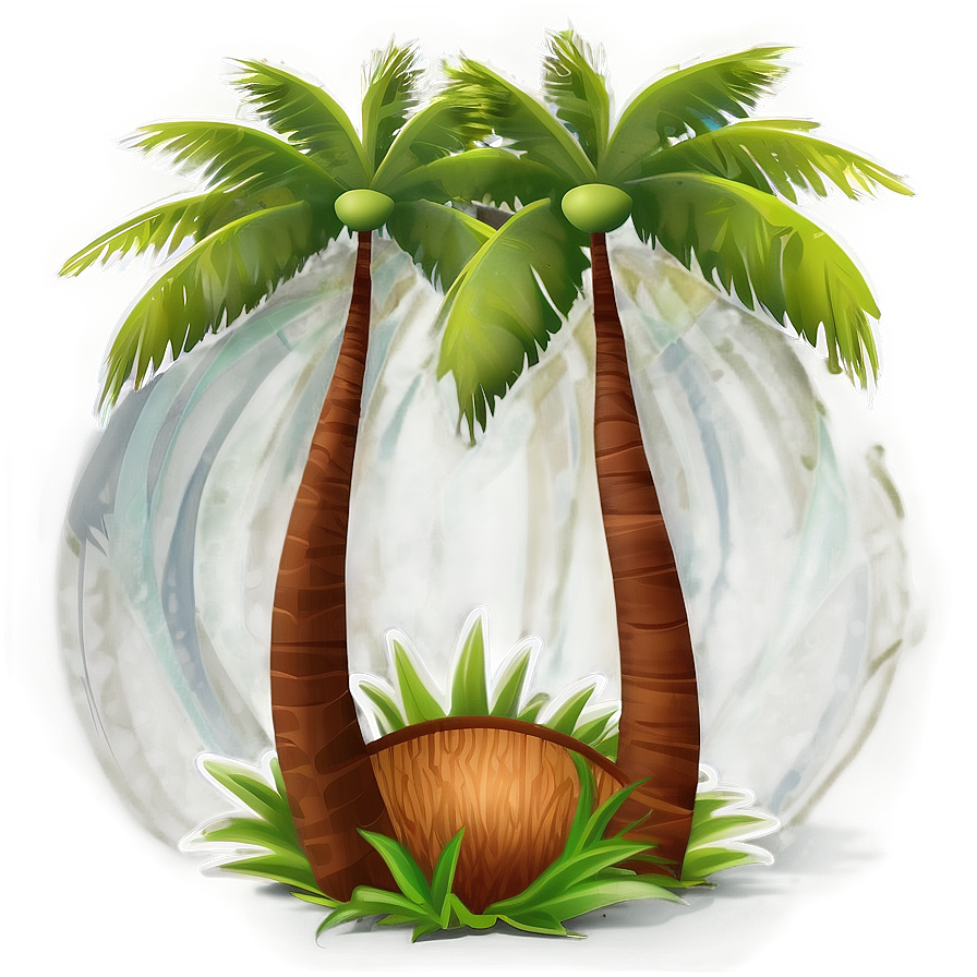 Stylized Coconut Tree Png 37