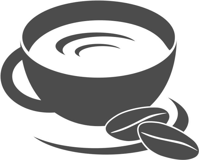 Stylized Coffee Cupand Beans Logo