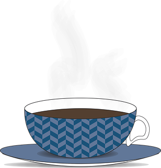 Stylized Coffee Cupon Saucer