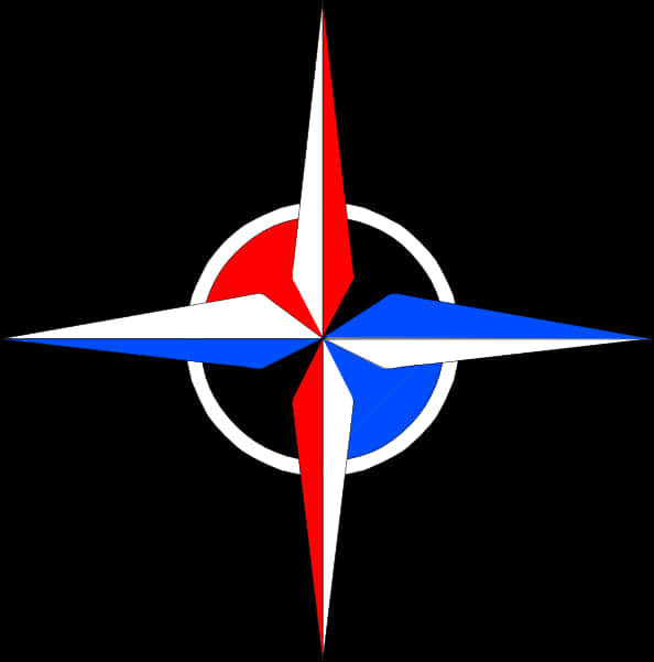 Stylized Compass Rose Graphic