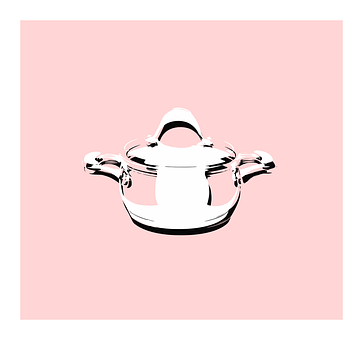 Stylized Cooking Pot Illustration