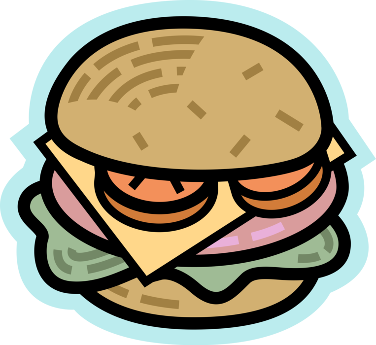 Stylized Cool Hamburger Character