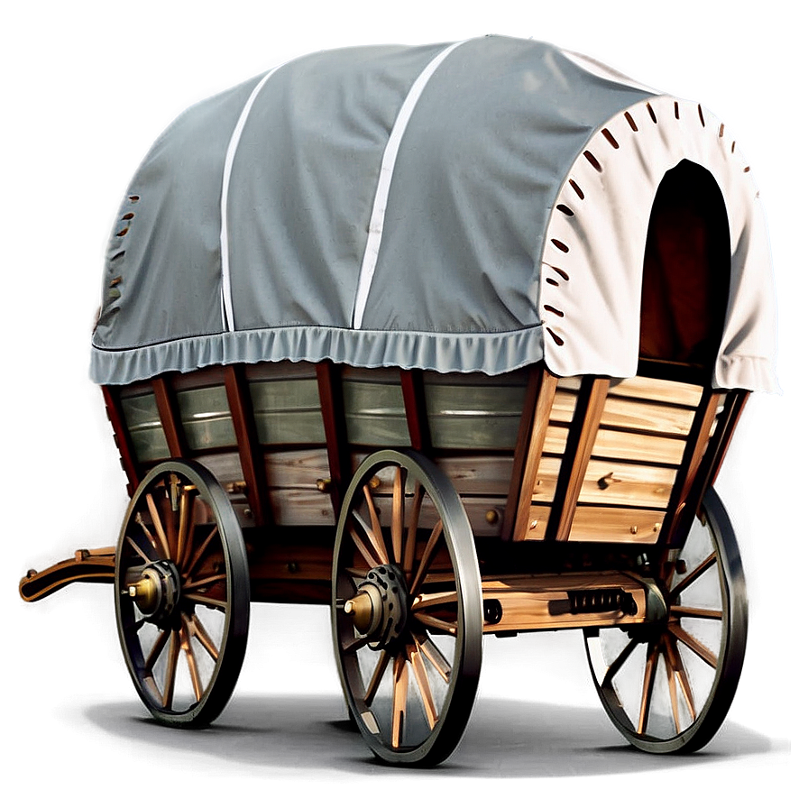 Stylized Covered Wagon Graphic Png Fvu