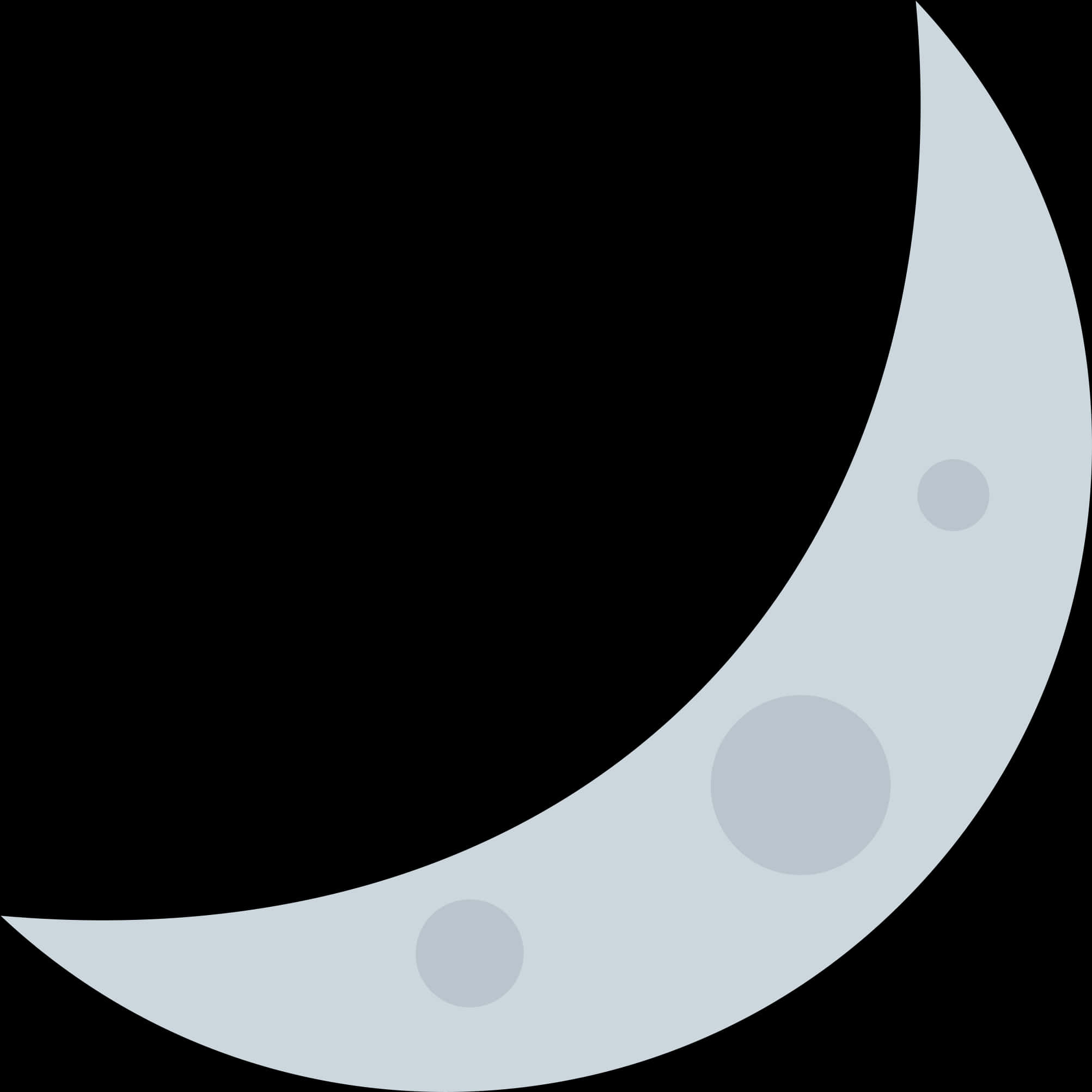 Stylized Crescent Moon Graphic