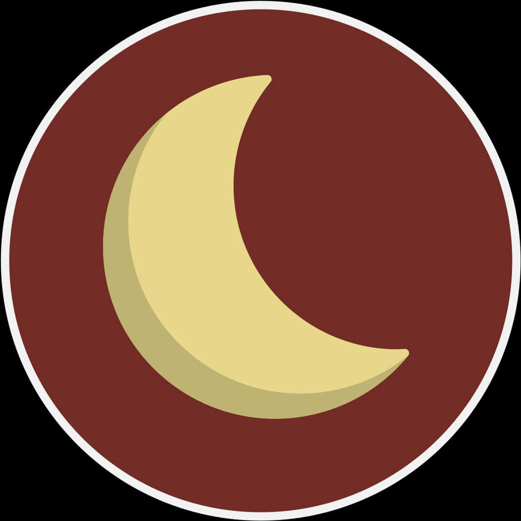 Stylized Crescent Moon Icon