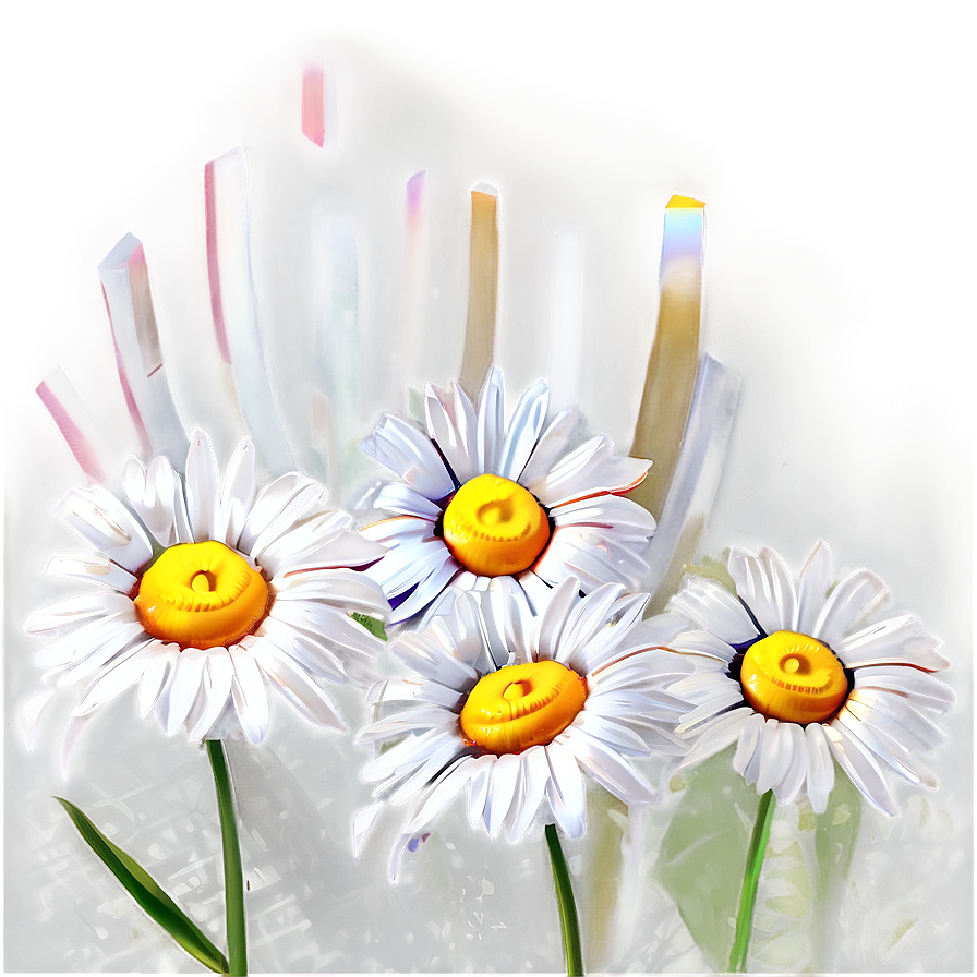 Stylized Daisies Drawing Png 1