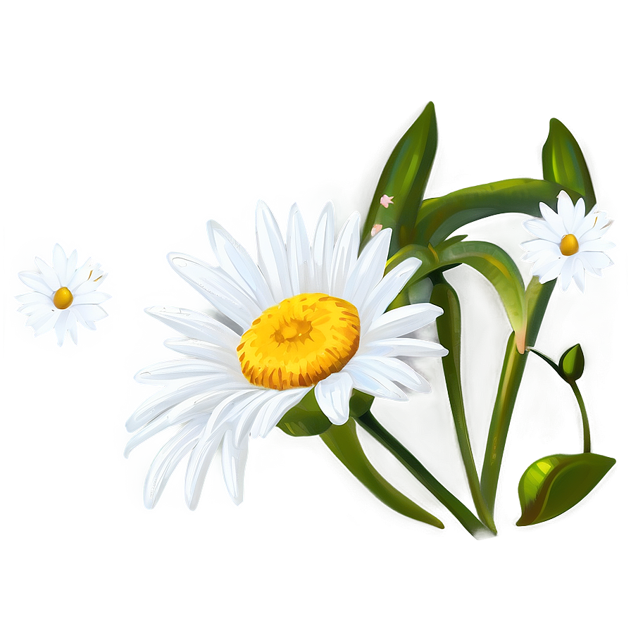 Stylized Daisies Drawing Png Bst