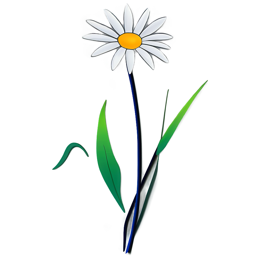 Stylized Daisies Drawing Png Ehh64