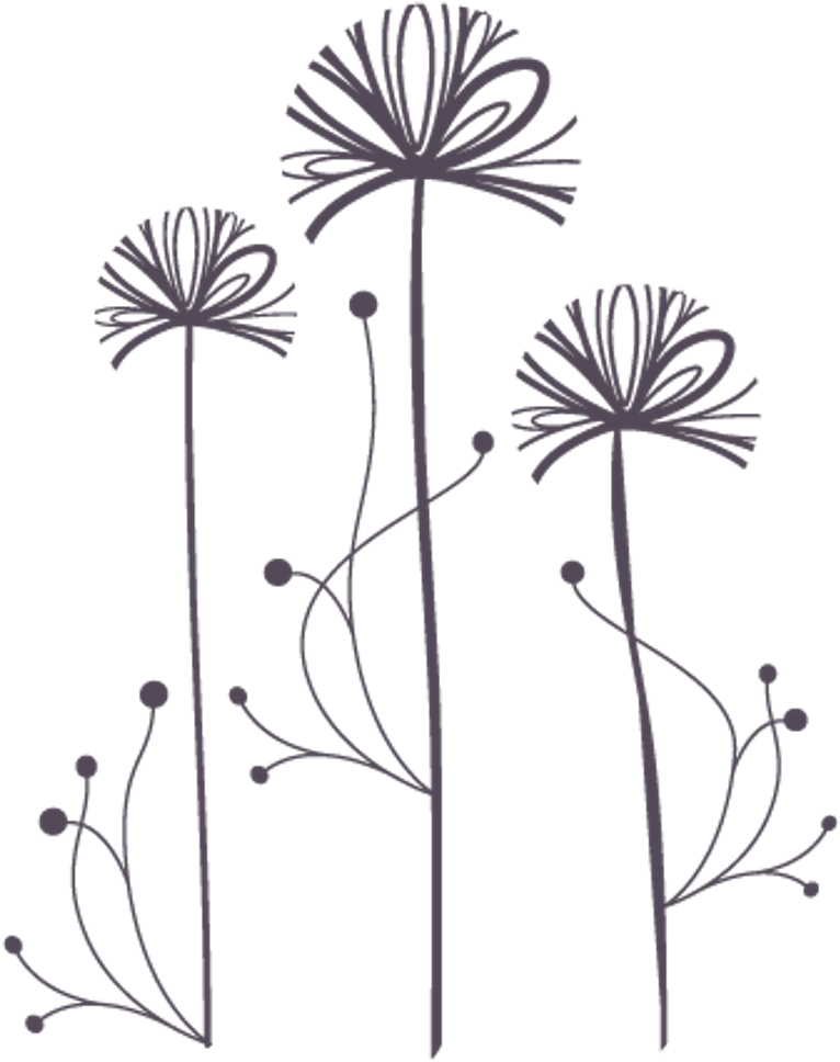 Stylized Dandelion Silhouettes