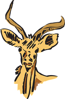 Stylized Deer Head Illustration