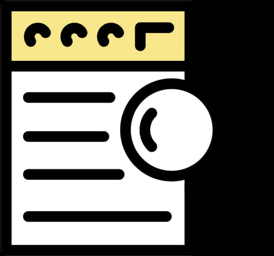 Stylized Document Search Icon