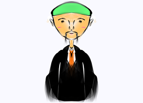 Stylized Elderly Man Illustration