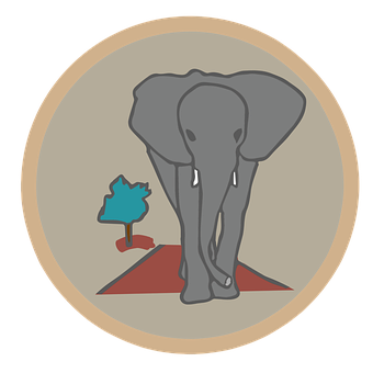 Stylized Elephant Graphic