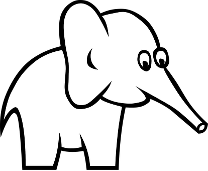 Stylized Elephant Graphic