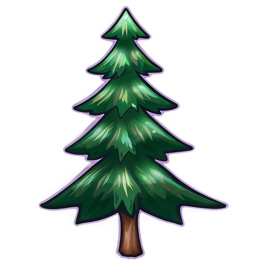 Stylized Evergreen Tree Png Mhi58