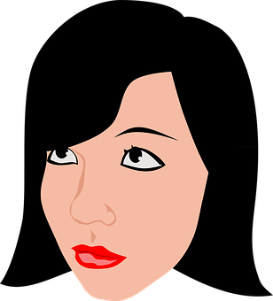 Stylized Female Face Vector