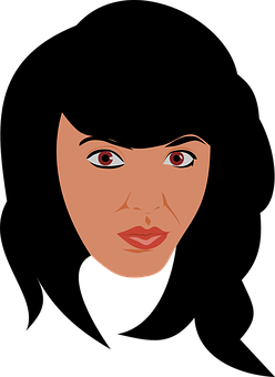 Stylized Female Face Vector