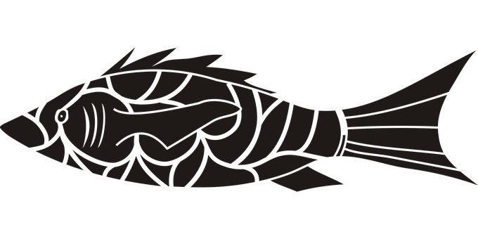 Stylized Fish Silhouette