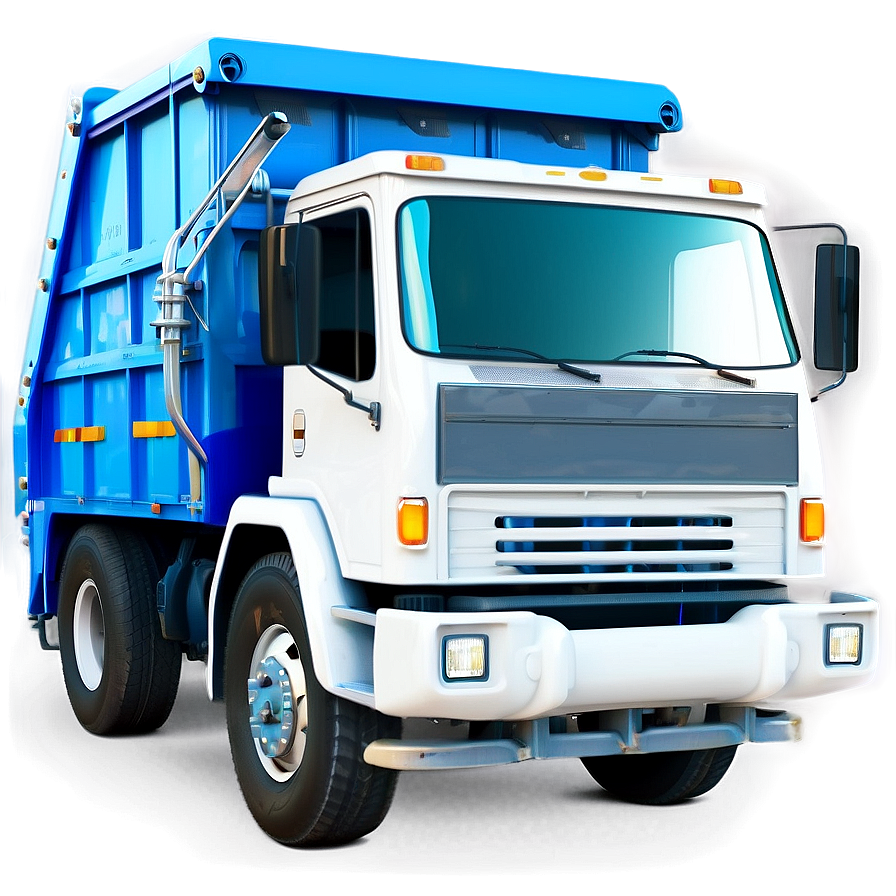 Stylized Garbage Truck Png Luh