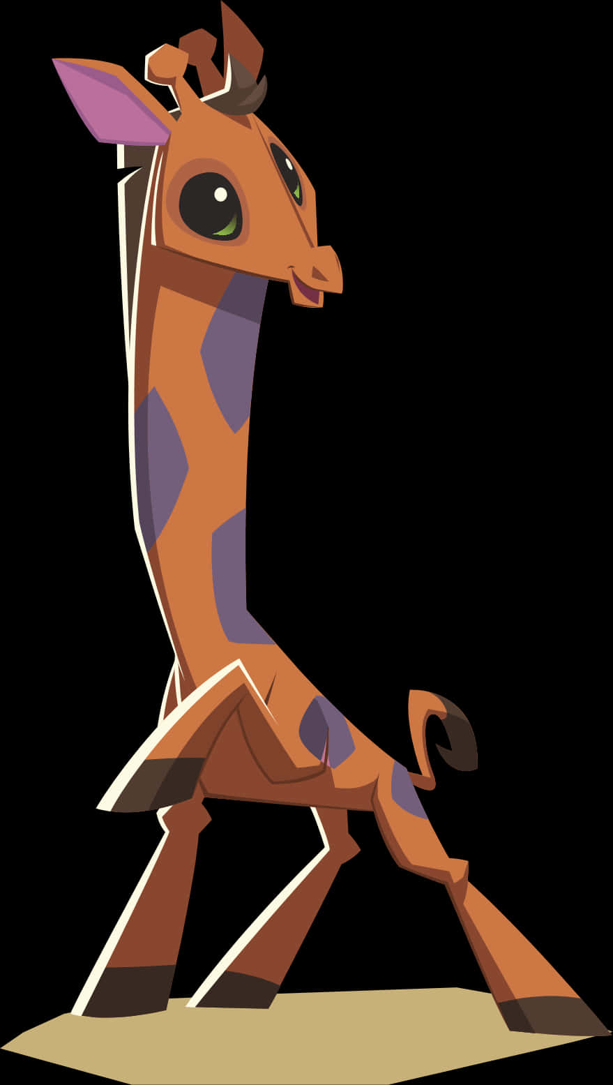 Stylized Giraffe Cartoon Character