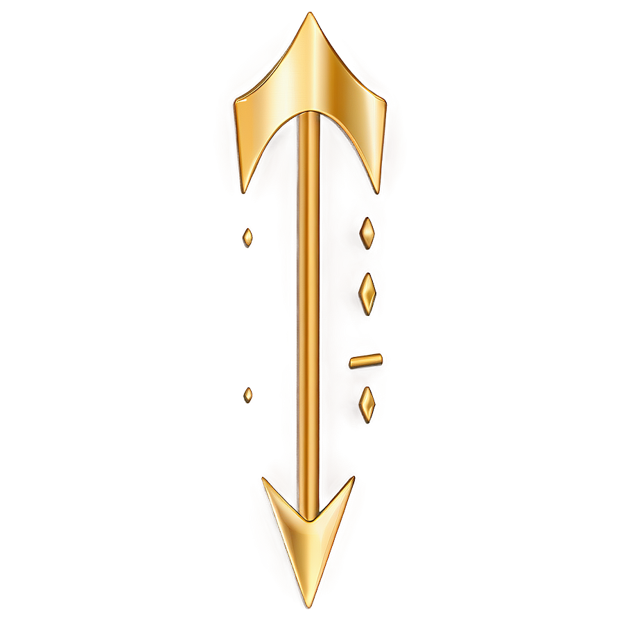 Stylized Gold Arrow Clipart Png 06212024