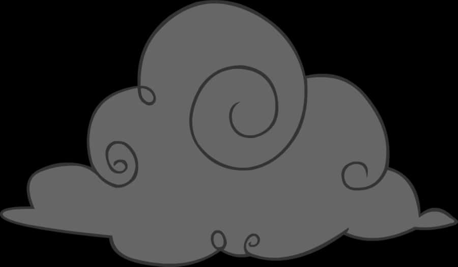 Stylized Gray Cloud Graphic