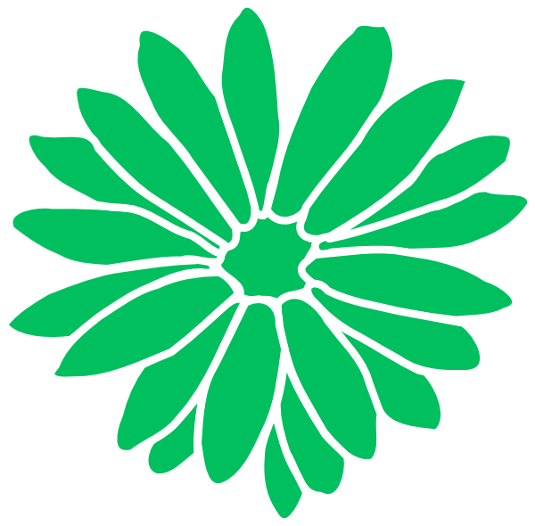 Stylized Green Dahlia Graphic