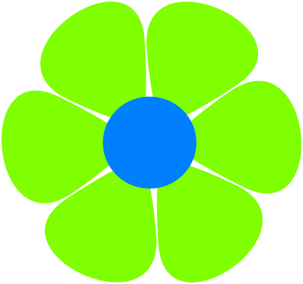 Stylized Green Flower Graphic